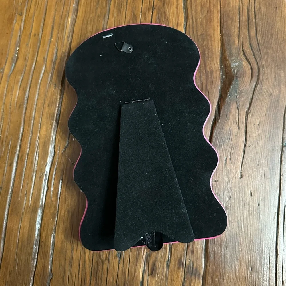 Scalloped Mirror in Hot Pink Wall Hanging or Tabletop - Picture 10 of 13